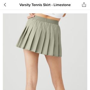 ALO varsity tennis skort limestone NEW